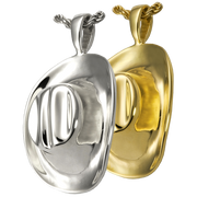 Silver Cowboy Hat Keepsake Pendant Urn for Cremains